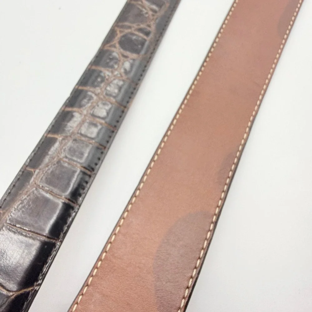 Mens Leather‎ Belt Bundle 4pc Cole Haan Tommy Bahama Alligator Embossed Size 38
